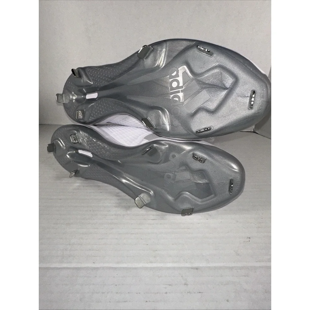 Adidas ICON 8 Mid Baseball Metal Cleats‎ Men's 14 Gray White Silver IG7114 NWT